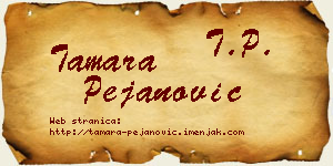 Tamara Pejanović vizit kartica